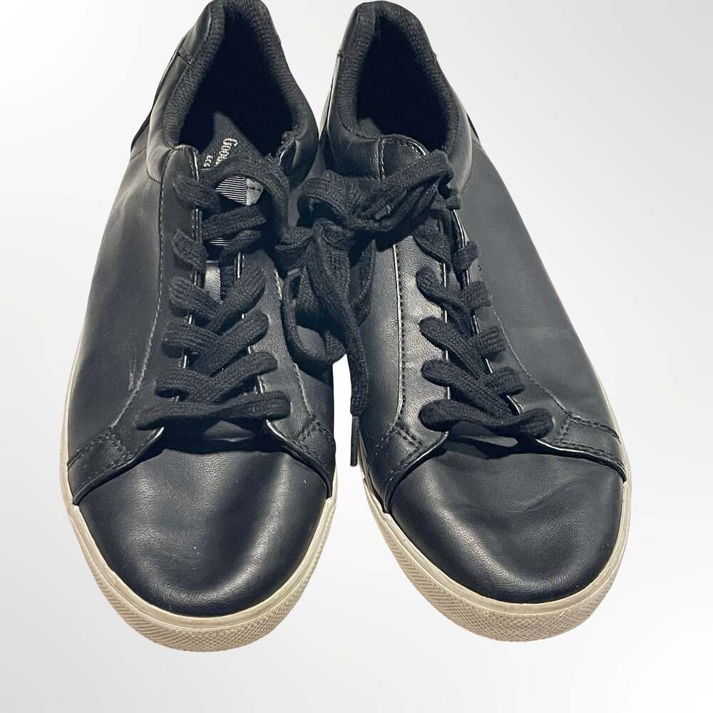 Goodfellow & Co. Men's Lace-Up Black Synthetic Leather Sneakers - Picture 2 of 6